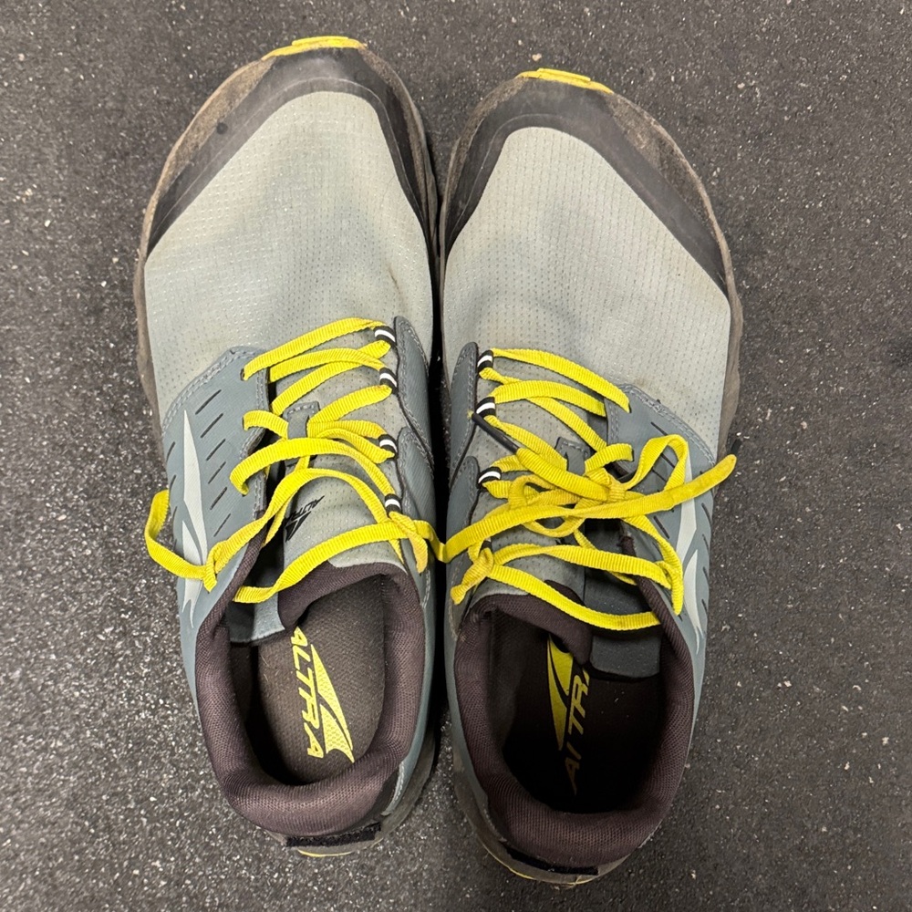Altra Men's Athletic Shoes in Gray with Yellow Accents